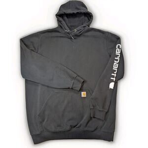 Carhartt Black Hoodie Men’s XL Workwear Streetwear Y2K Kangaroo Pocket